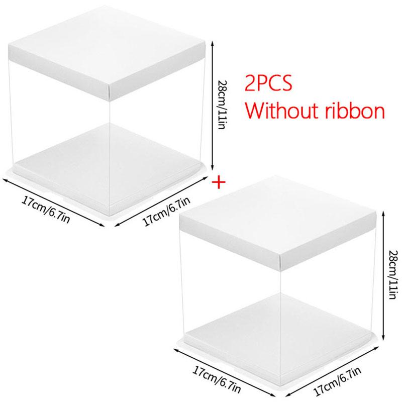 Transparent Gift Box Clear Plastic Cake Box Candy Storage Containers Dessert Present Decoration Wedding Birthday Party Supply
