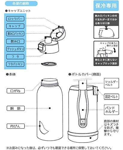 Skater KSTCH6-A Snoopy Two-Tone Water Bottle, 20.1