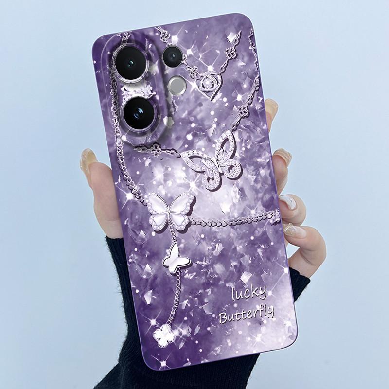 For Vivo V60 Phone Case V2511 Cover Fashion Simplicity Flowers Soft Liquid Silicone Shell For Vivo V 60 VivoV60 5G 2025 Fundas