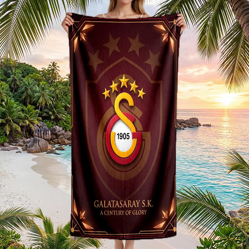 Stampa FC Galatasaray Asciugamano da Spiaggia Quick Dry Microfibra Assorbente Portatile da Viaggio Asciugamano per Nuoto