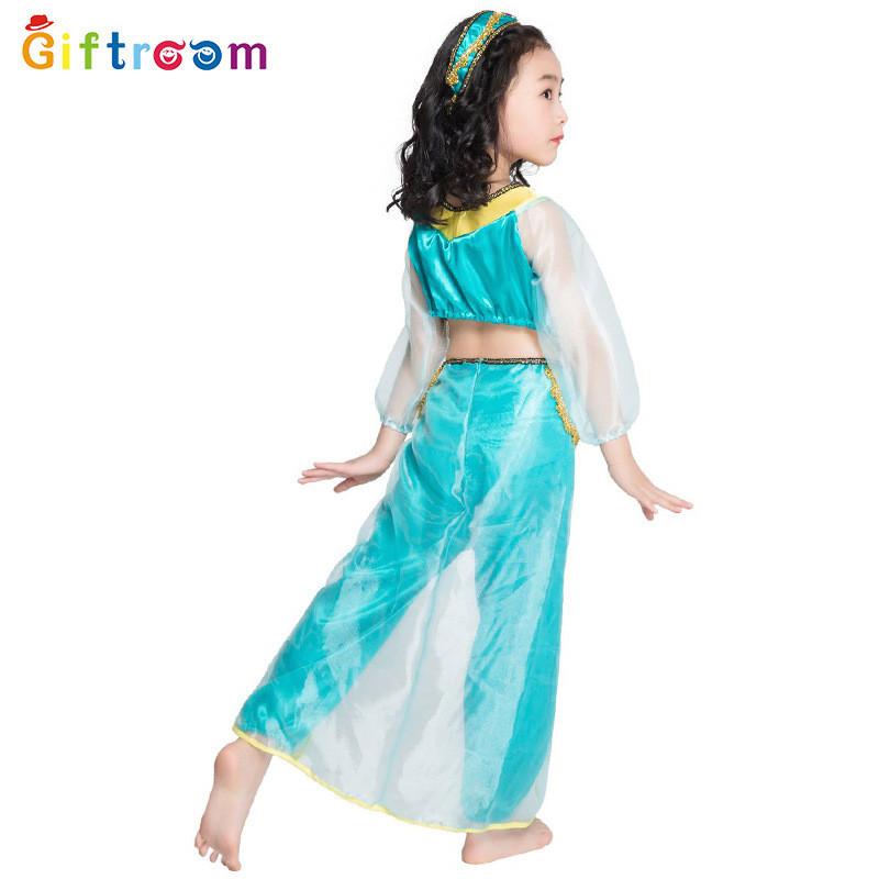 Encantador Traje Árabe Azul Para Crianças Perfeito Para o Halloween e Apresentações de Palco