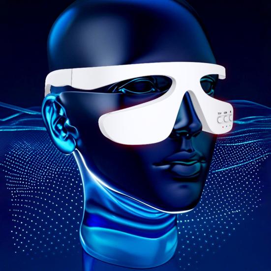 Red Light Therapy Glasses Under-Eye Massager Portable Eye Care Device LED Eye Perfector for Wrinkle Removal Skin Firming