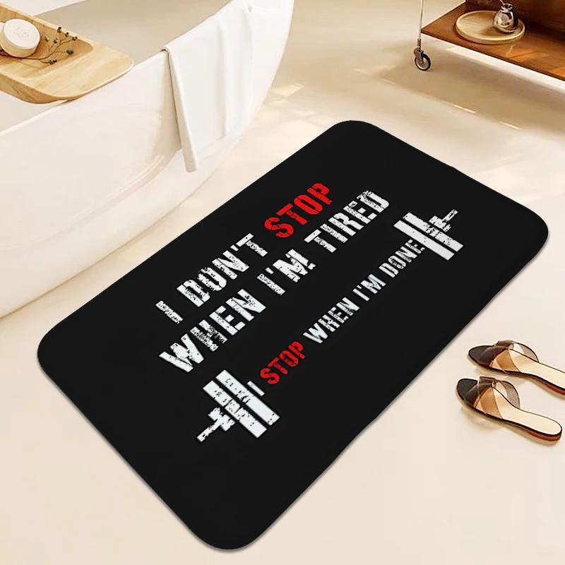 Gym Carpet for Bedroom Floor Mats Front Door Soft Living Room Funny Doormat Bathroom Hallway Sleeping Room Rug Aesthetic