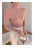 Women's Slim-fit High-neck Cashmere Pullover Sweater - Autumn/Winter Stylish, Tight-knit Base Layer