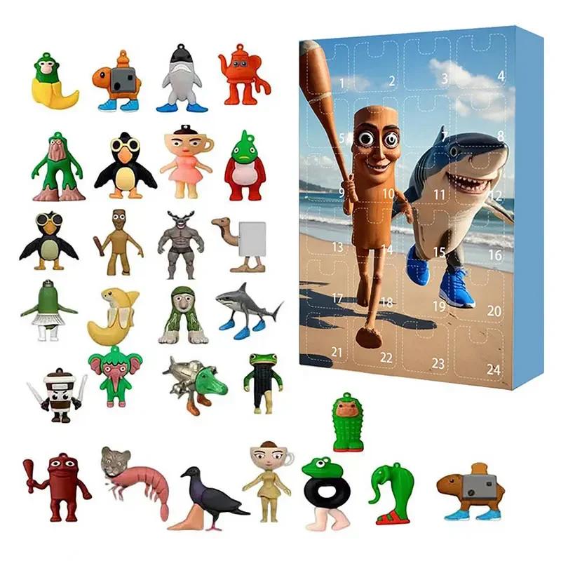 

Brainrot Italian Christmas Advent Calendar Exclusive Edition Tungtung Sahur 24Pcs Figure Countdown Calendar Merry Christmas Gift Random 24PCS