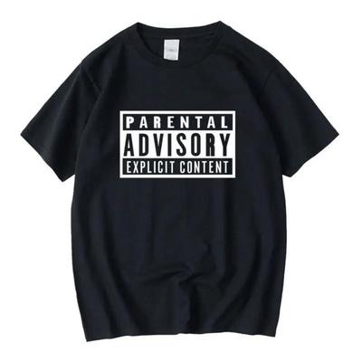 Sommer Rock RAP Parental Advisory Label Elternliche Warnung Herren- und Damen-T-Shirts Bedruckte Herren- und Damen-Sommerbekleidung T-Shirts