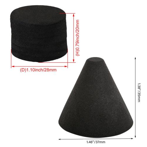 Yibuy 5pcs Electronic Drum Piezo Trigger Cone Cylinders 28*20mm Foam + 5pcs Electronic Drum Piezo Trigger Cones Trigger Pads