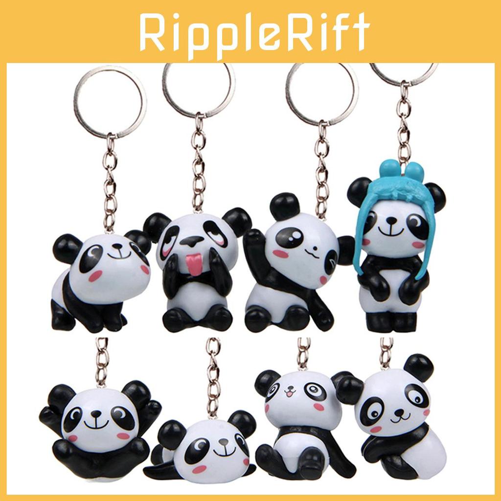 Keychain Panda Set With Creative Animal Shape For Collectors And Gifts Office