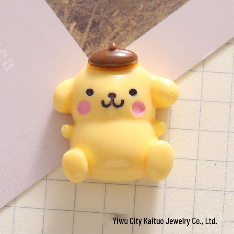 Sanrio Cartoon Series: Glossy DIY Decorations for Phone Case, Hair Clip, Water Bottle, Car & Crocs