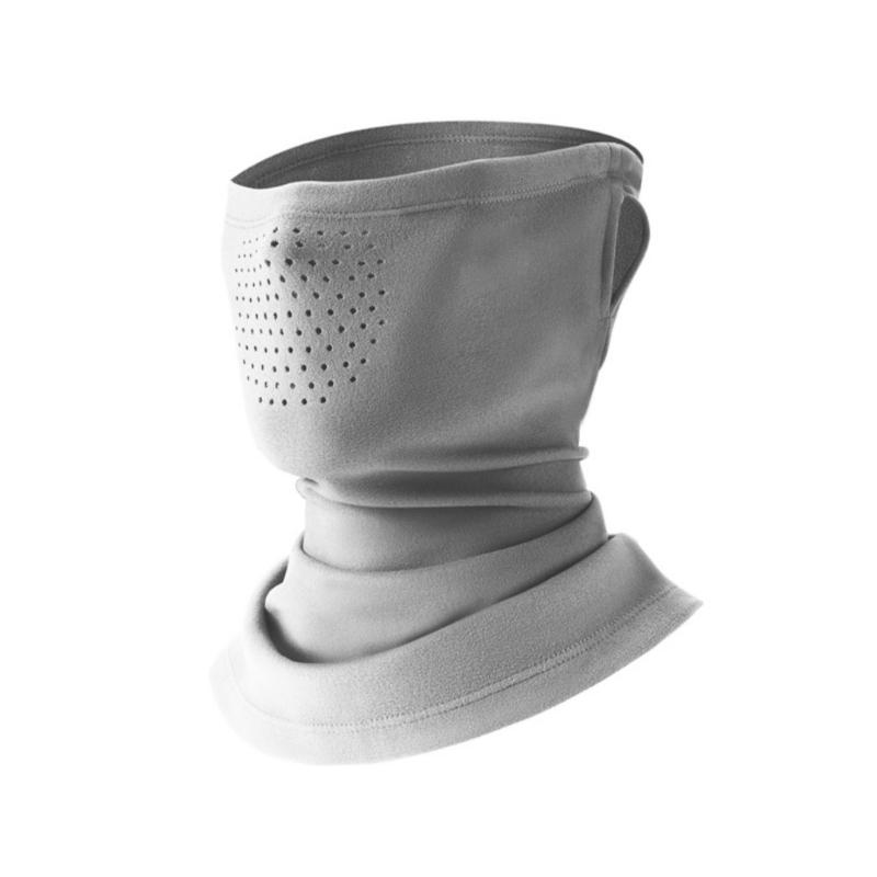 

Fleece Ear Band Face Mask Neck Gaiter Headwear For Cold Weather Cycling And Outdoor Sports Thermals Lining Breathable світло-сірого кольору