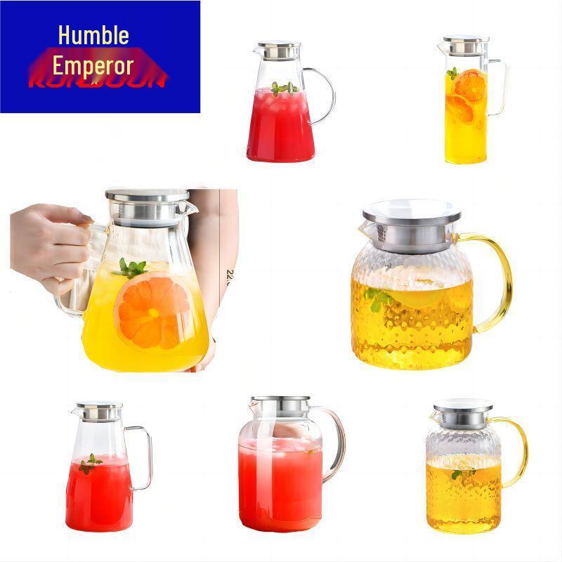 Qianxing Large Capacity Hammered Glass Pitcher