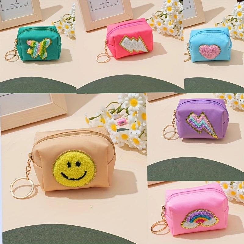 2 pièces Pochette en Polyester pour Maquillage, Portefeuille Zéro, Pochette à Rouge à Lèvres, Portables, Trousses de Toilette de Voyage - Pochettes Cosmétiques avec Fermeture Éclair