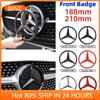 BUB1 Hot 2025 W124 GLA 1pcs 188mm 210mm ABS Car Front Grille Badge Decal Cover Emblem For Mercedes Benz A/B/C/E/S Class GLA CLA GLE G