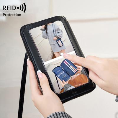 Neue Touchscreen-Handytasche Multifunktions-Passetui Zertifikataufbewahrungstasche Damen vielseitige Umhängetasche