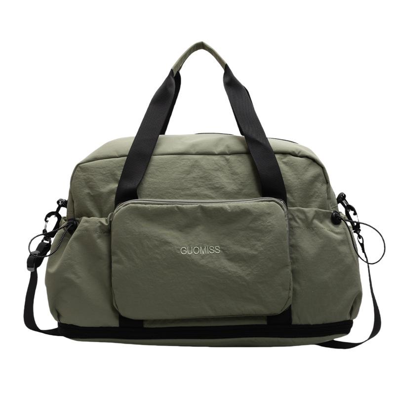 

Portable, Lightweight, Expandable Travel Bag, Large Capacity, Short-distance Business Trip, Duffel Bag, Shoulder Storage Bag, Folding Fitness Bag. зелений