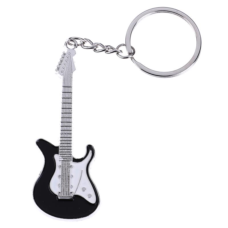 Creative Metal Electric Guitar Mini Keychain Key Chain Key Ring Gifts