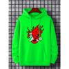 Coffee Color Japanese Hannya Demon Skull Fire Unisex Hoodie