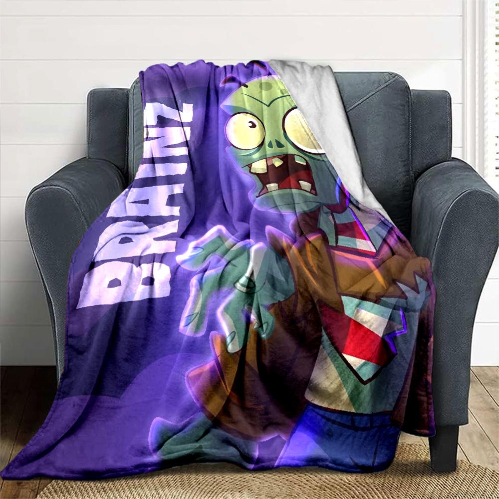 Plants Vs. Zombies Blanket Ultra-Soft Perfect for Sofa Bed Bedding Four Seasons Multipurpose Playful Design Suitable for Gifting Relatives and Friends