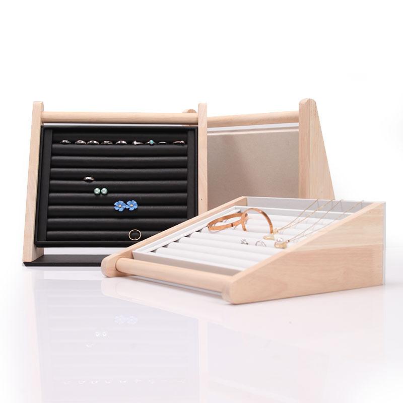Solid Wood Three-dimensional Rings Earrings Earrings Necklaces Bracelets Display Shelves Jewelry Storage Display Shelves