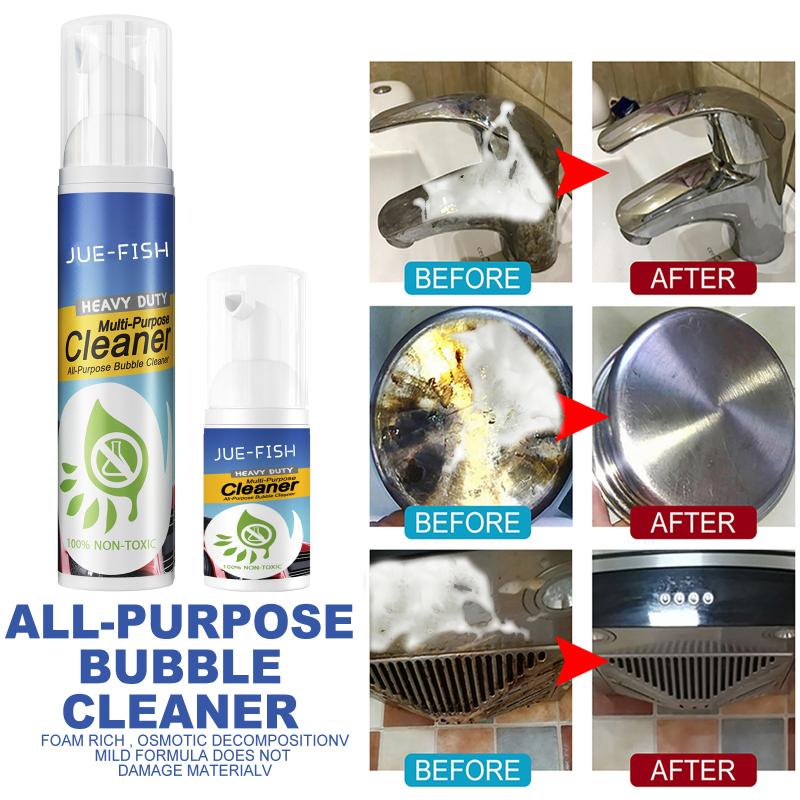 Foaming Heavy Oil Cleaner Spray Multipurpose Grease Stain Remover for Grills Oven Kitchen NonToxic Home Degreasing Solution