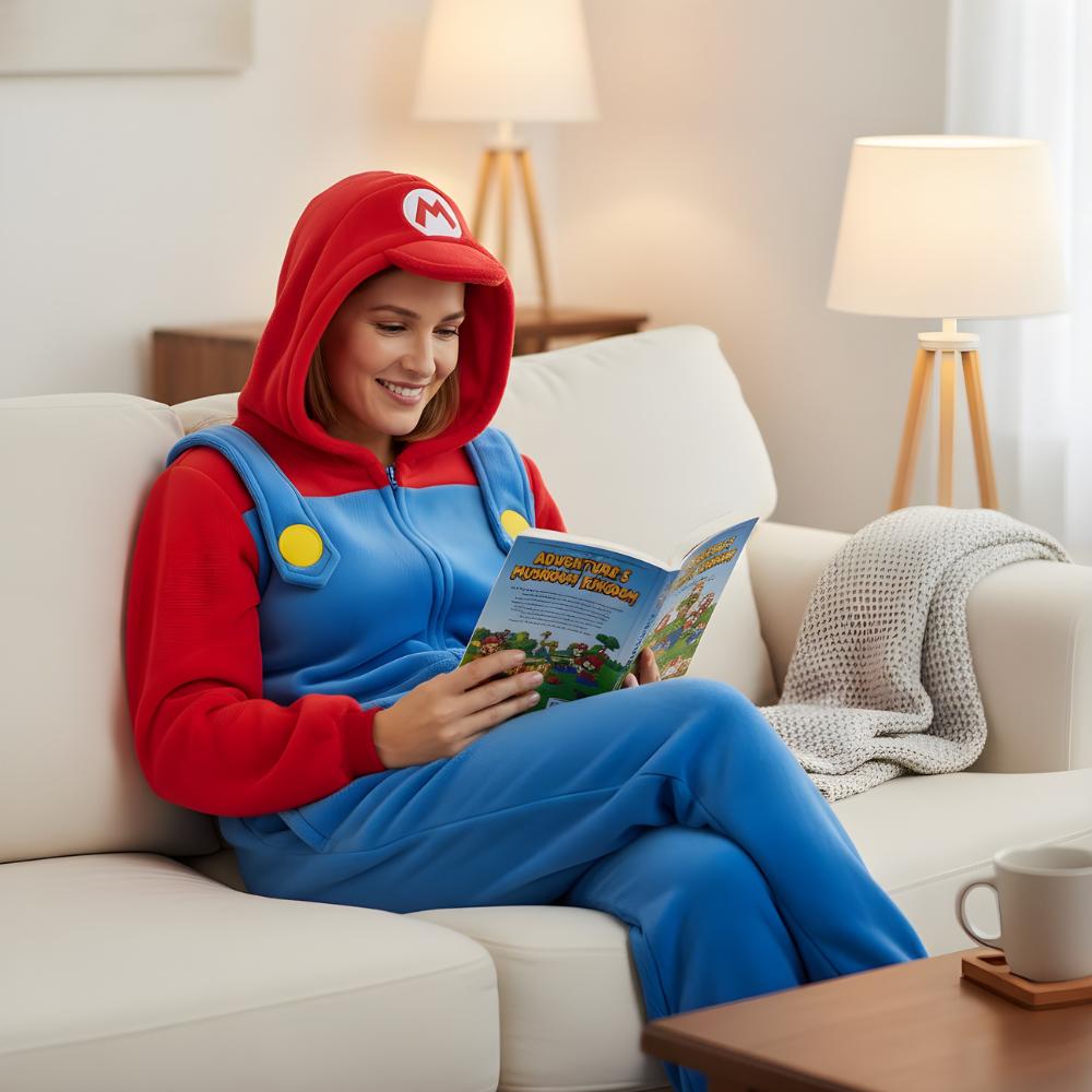 Piżama Onesie Kigurumi Kostium Przebranie Super Mario S: 145 - 155 Cm