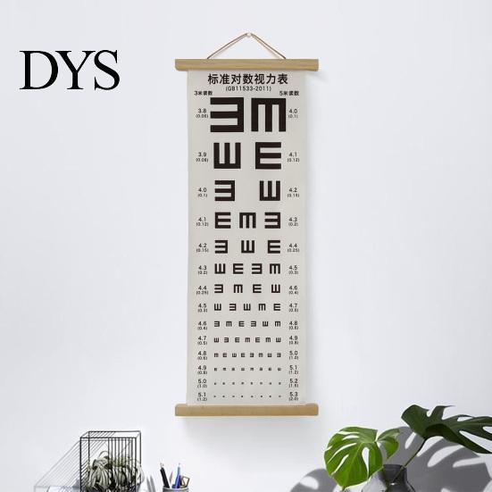 Eye Chart Multipurpose Waterproof Standardized Clear Printing Accurate Reading Vision Exam Test Thicken Adults Kids Wall Visual Acuity Canvas Painting