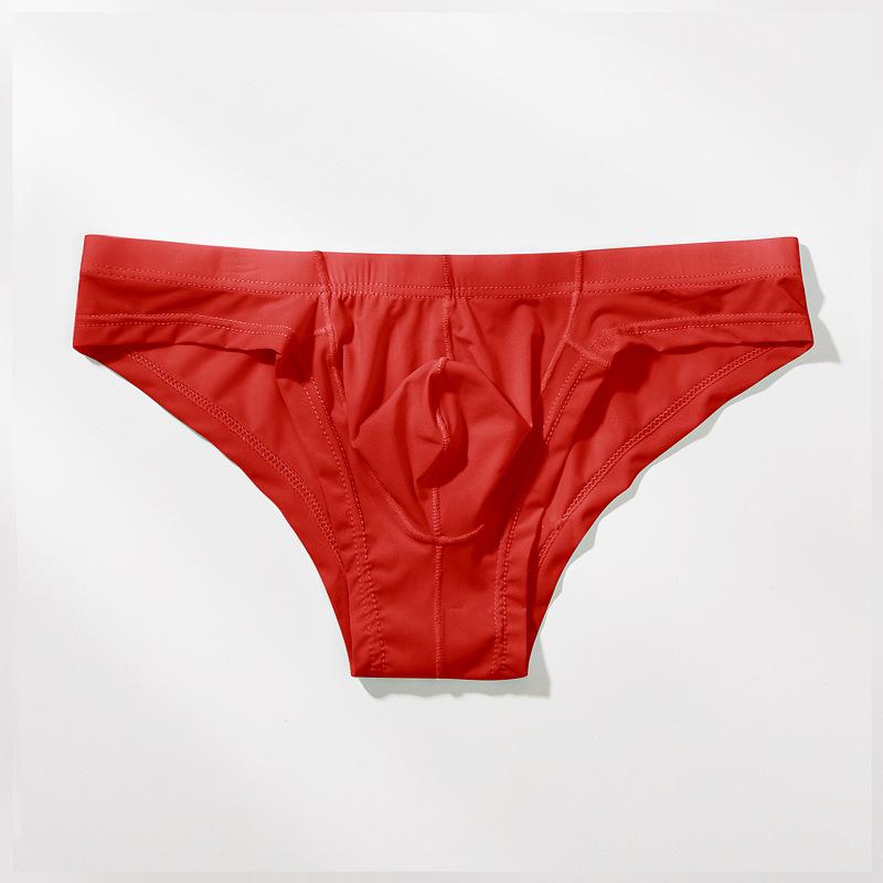 

Youye Чоловічі труси з крижаного шовку з низькою посадкою, сексуальні, напівпрозорі Medium