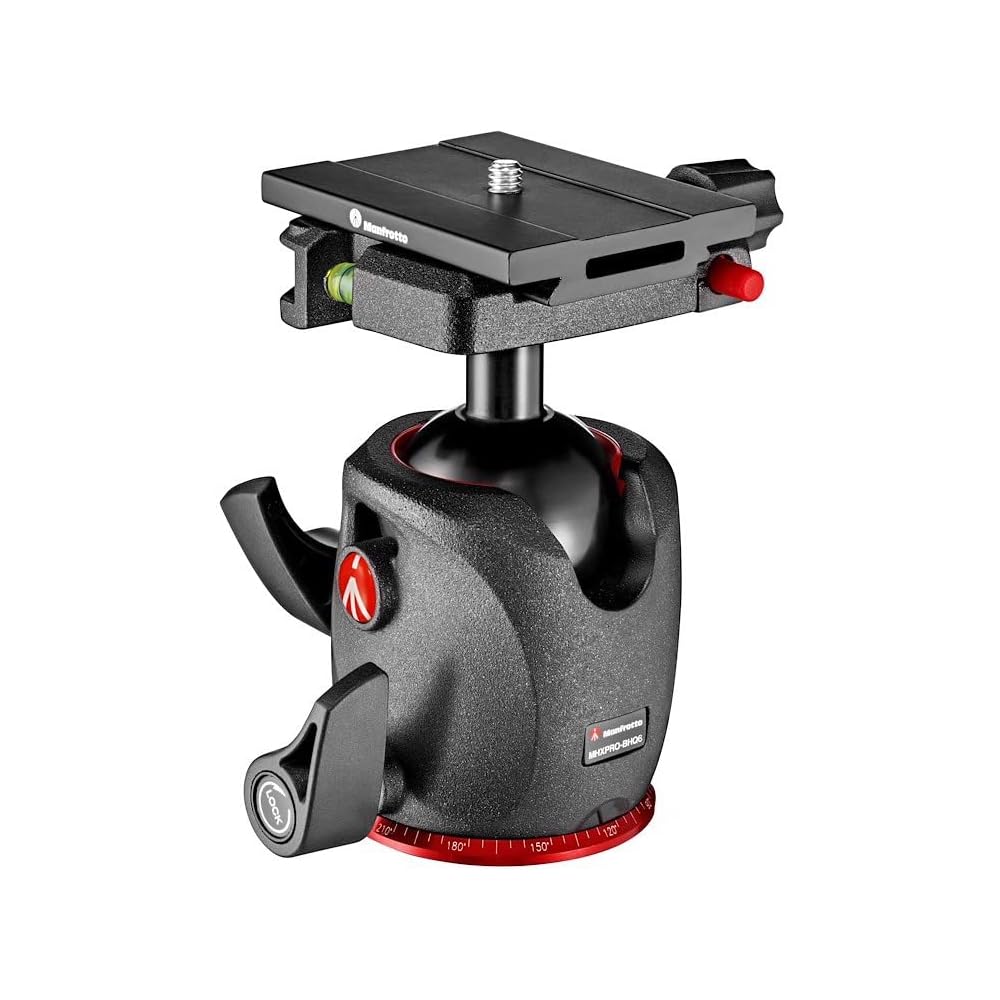 Manfrotto XPRO Ball Head, Arca-Swiss Compatible, MSQ6PL, with Quick Release Plate, Friction Control, 15kg Load Capacity, for Tripods, Photography Equi