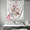 Diddl Wall Tapestry Aesthetic Wall Hanging Printed Fabric Blanket Decorative Tapestries for Bedroom Living Room Home Decor