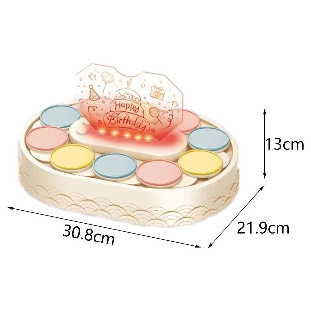 Lights Automatic Rotating Cake Machine Music Macarons Dessert Display Turntable Rack Swing Tray Birthday Party Decoration