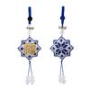 Red Knot Snowflake Double-Sided Cross Stitch Beaded Pendant Kit