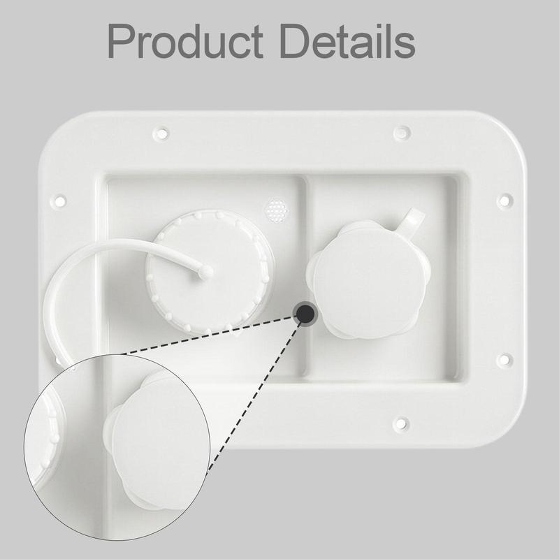 Double Water Inlet Hatch Plastic RV City Fill Reliable Spare Parts Quick Connection Accessories for Motorhome