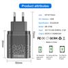 USLION Rýchle nabíjanie 3.0 pre nástennú nabíjačku pre iPhone Rýchle nabíjanie pre Samsung S10 S9 S8 Plug Xiaomi Mi Huawei adaptér nabíjačky mobilného telefónu