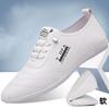 Men's Doudou Shoes Spring New White Leather Shoes Business Casual Trend Korean Version Soft Sole Soft Surface Driving Shoes