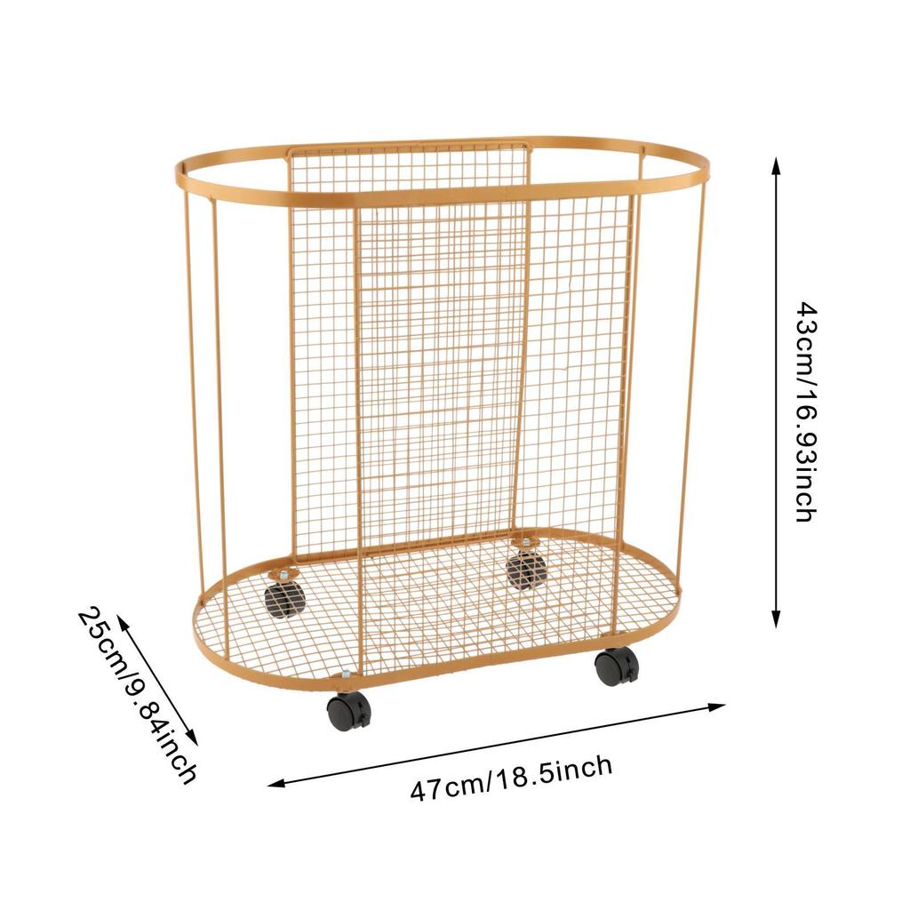 Yoga Mat Storage Rack Cart with Wheels Gym Equipment Storage Basket for Dumbbell Yoga Blocks Kettlebells Resistance Bands