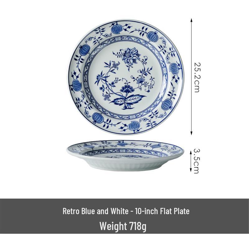 Ru Han Vintage Ceramic Shallow Soup Plate