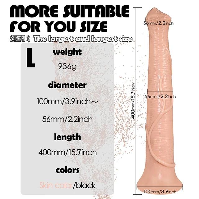 Horse Dildo Anal Plug Soft Penis Anal Dilator with Suction Cup Phallus Butt Plug Stimulate Vagina Anus Dick Sex Toys