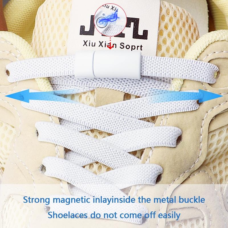 Lacci magnetici per sneakers senza nodo, lacci elastici per scarpe per adulti e bambini, lacci elastici senza nodo, accessori per scarpe, 1 paio/2 paia