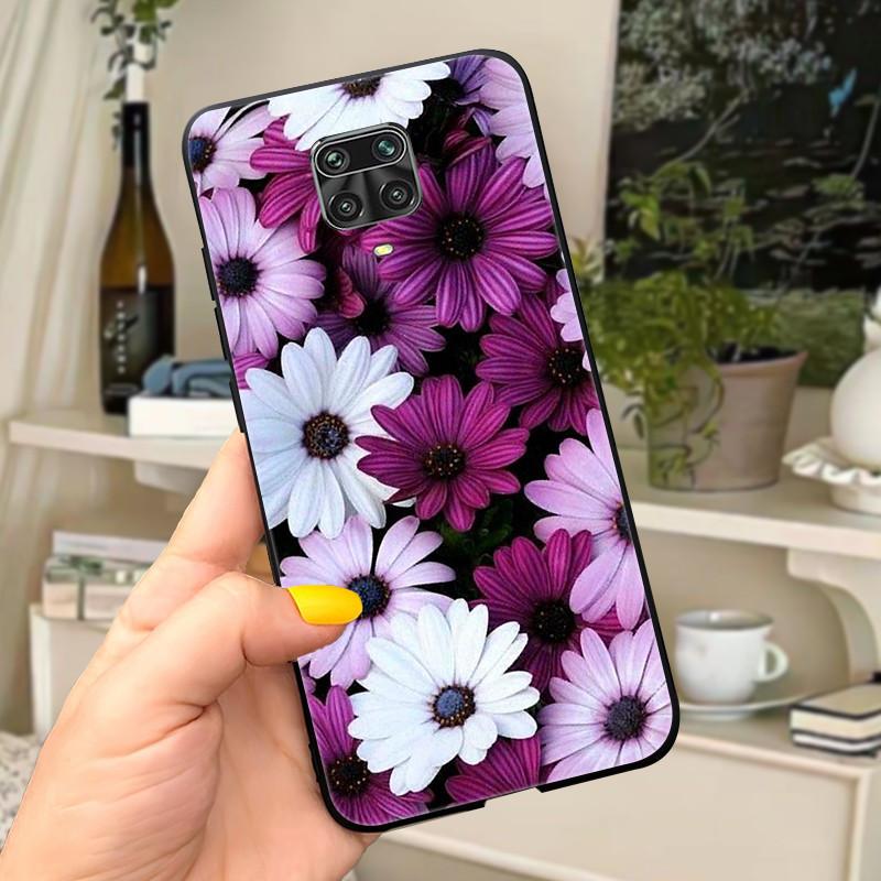 For Xiaomi Redmi Note 9 Pro Case Note9 9S Flowers Silicone Soft TPU Back Cover For Xiaomi Redmi Note 9Pro Max Case Coque Fundas