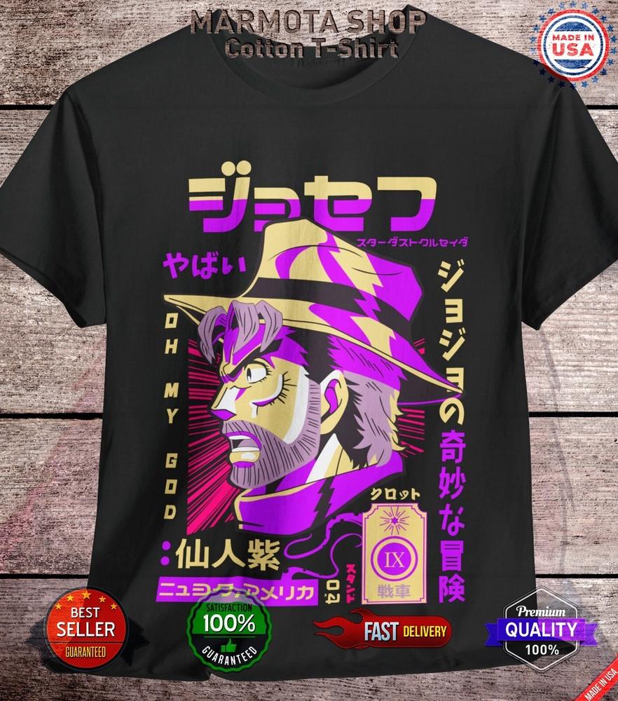

Joseph Joestar JoJo s Bizarre Adventure Shirt Anime JJBA Tee T-Shirt Manga 4XL
