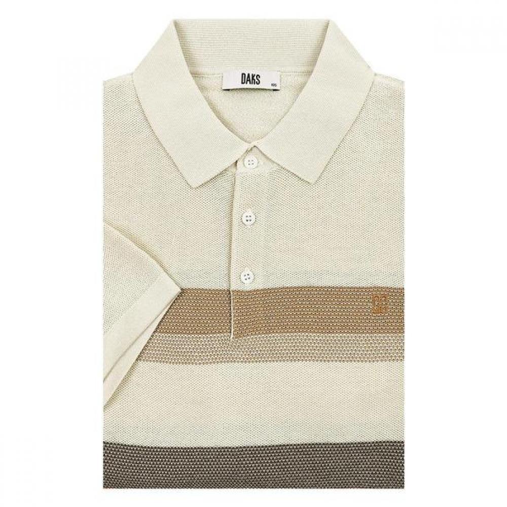 

Daks 26ss Cotton Blend Honeycomb Color Block Collar Knit Dms1swts108i1 DMS1SWTS108-I1/110