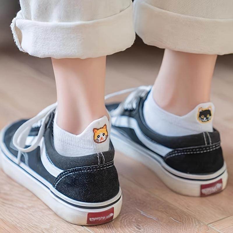 [Cute Cat Socks] 5 Pairs Soft Cute Cartoon Cat Socks for Women | Lightweight, Breathable, Hand Washable, Casual Wear, Playful Kitten Designs