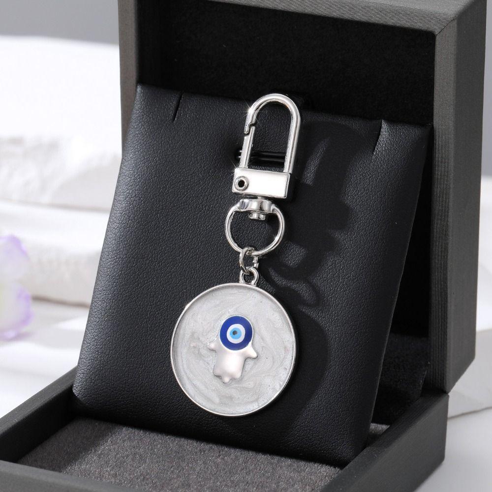 Resin Star Demon Eye Keychain Zinc Zinc Alloy Turkish Blue Eye Pendant Cute   Father's Day Gifts