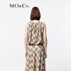 MO&Co. Silk Blend Gradient Plaid A-line Top