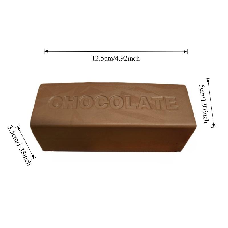 Squishy Chocolate Bar Squeeze Toy Simulated Milk-Flavored Food Sticky Toy Soft Stress Relief Slow Rising Fidget Toy Friend Gifts