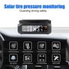 Rotary Display Digital TPMS Car Tire Pressure Monitoring System Alarm Tyre Pressure Temperature Tester 4 TPMS Sensors Solar TPMS