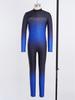 Kids Girls Asymmetrical Rhinestone Ballet Dance Leotard Sheer Mesh Gymnastics Jumpsuit Full Body Suit Figure Skating Dancewear