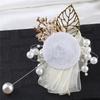Artifical Rose Flowers Pearl Beaded Wrist Flower Ivory Flowers Bridesmaid Mensuit Marriage Wedding Accessoriesweddingaccessories