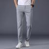 Pantaloni Casual Estivi Sottili a Colore Unito Classici da Uomo Moda Business Cotone Elasticizzato Slim Pantaloni di Marca Maschili