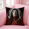 Singer LLady GGaga Cushion Cover Natural Linen Pillow Case DoubleSided Print Decorative Sofa Pillowcase Home Decor Gift